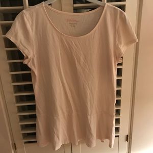 Lilly Pulitzer OffWhite Peplum Short Sleeve Medium